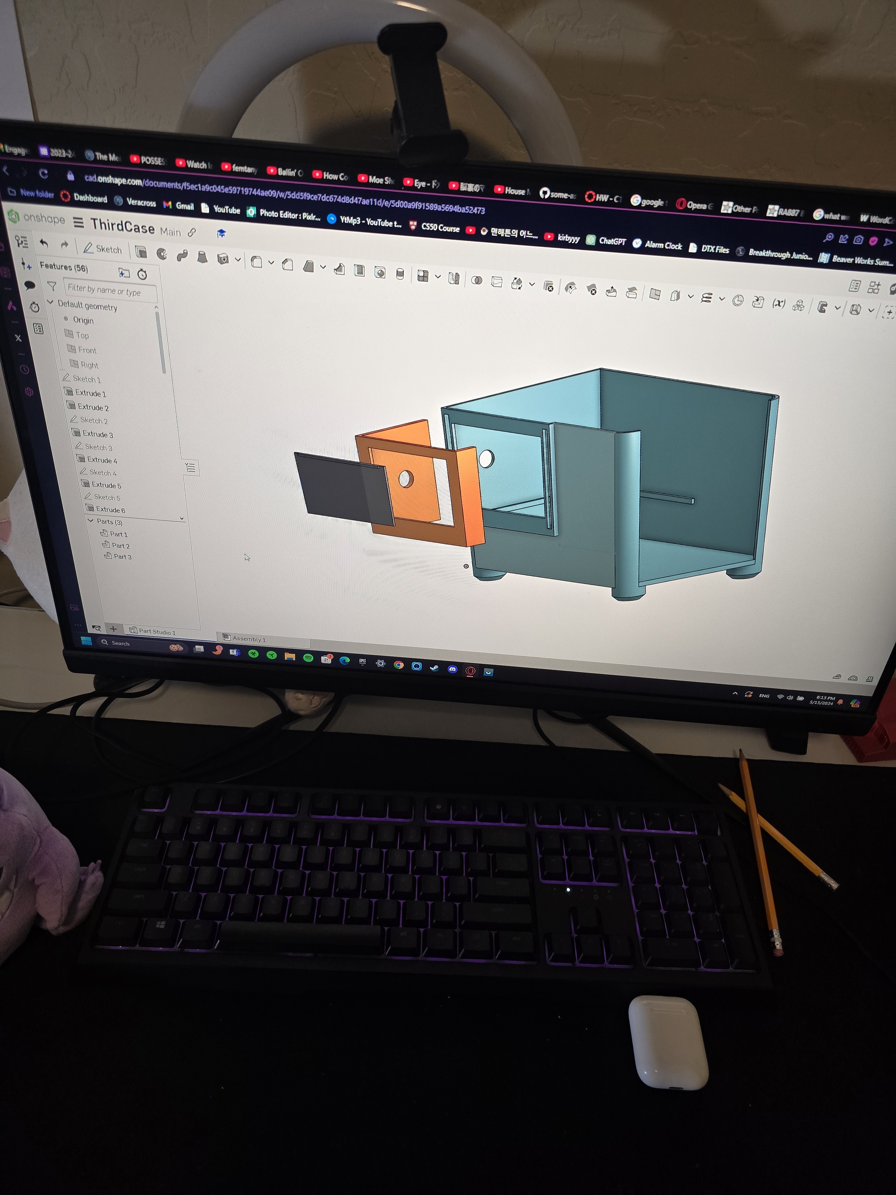 3D printed enclosure for CodexScope learning board