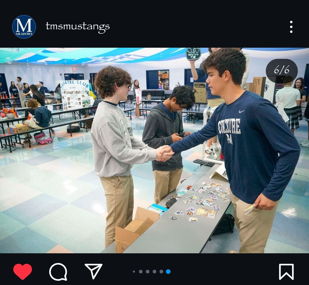 Tech Club booth with confetti launcher setup