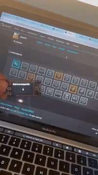 TFT display showing Quaver API achievement data